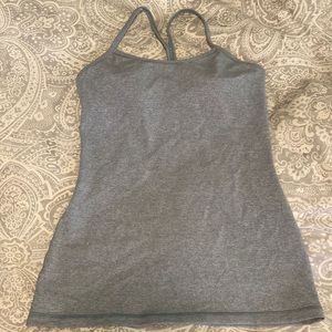 Lululemon tank top, no cups for inside bra, worn but in good condition.